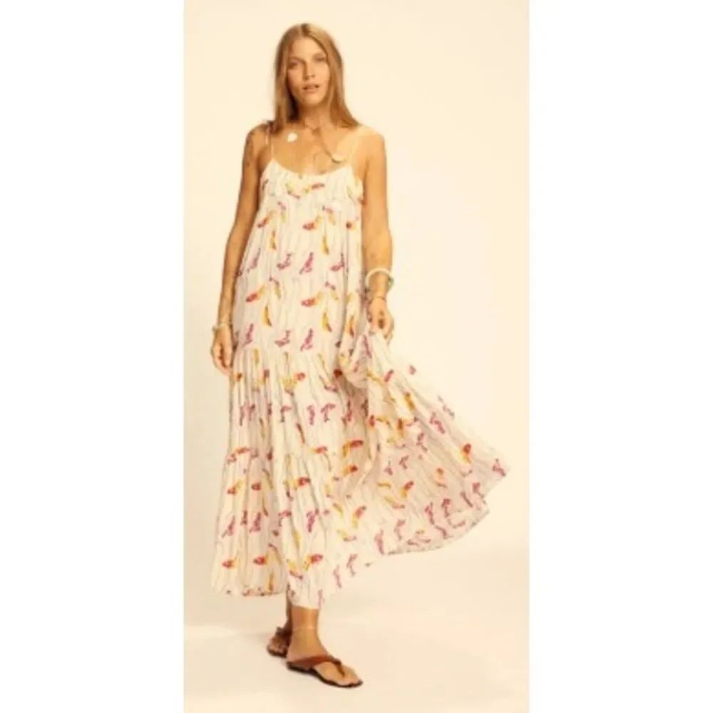 Natalie Martin Melanie Dress in Pisces Light Blue Fuchsia Sz. S
